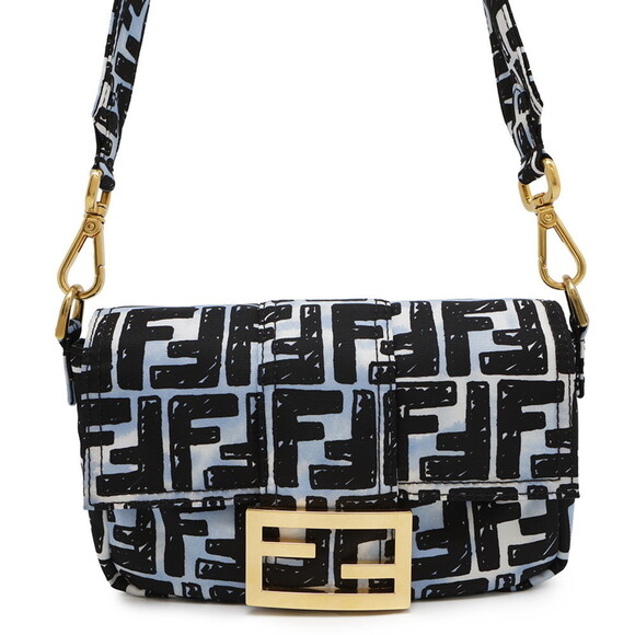 FENDI Black Zucca Shoulder Bag - Picture 1 of 12